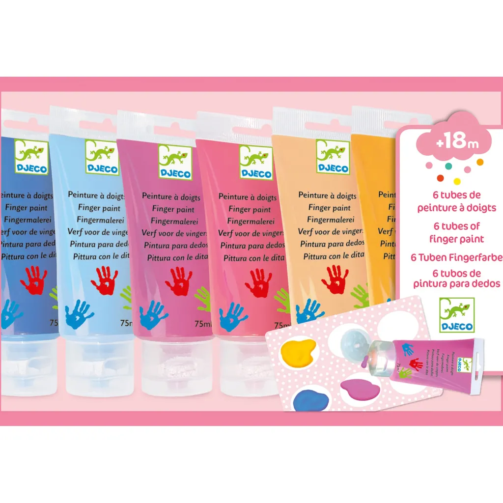 Clearance 6 Rör För Fingerfärg Sweet Kreativitet