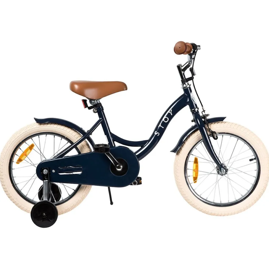 Sale 16" Vintage Cykel Navy Barn Barncyklar