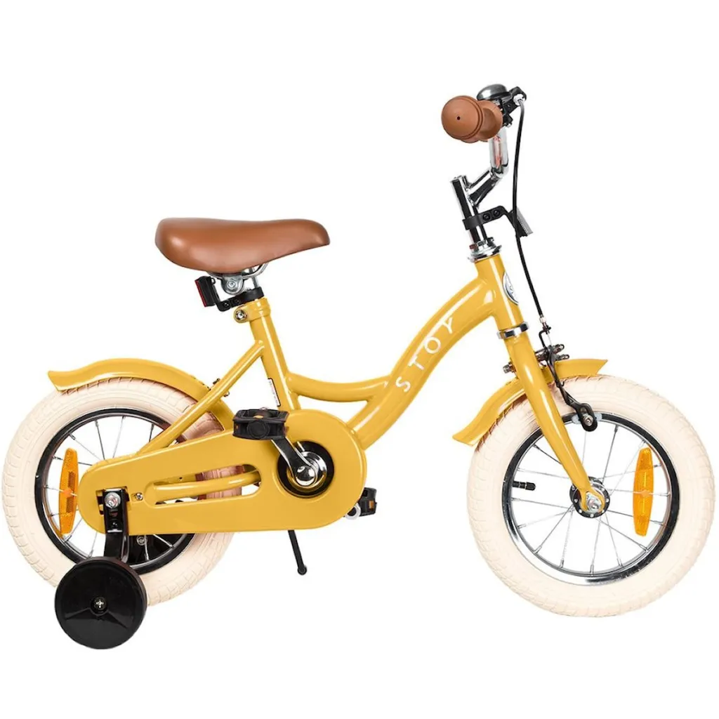 Sale 12" Vintage Cykel Yellow Barn Barncyklar