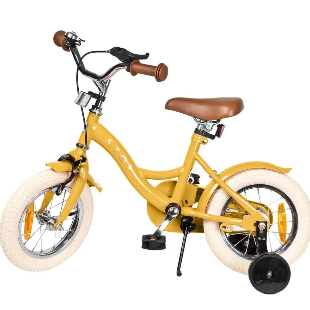 Sale 12" Vintage Cykel Yellow Barn Barncyklar