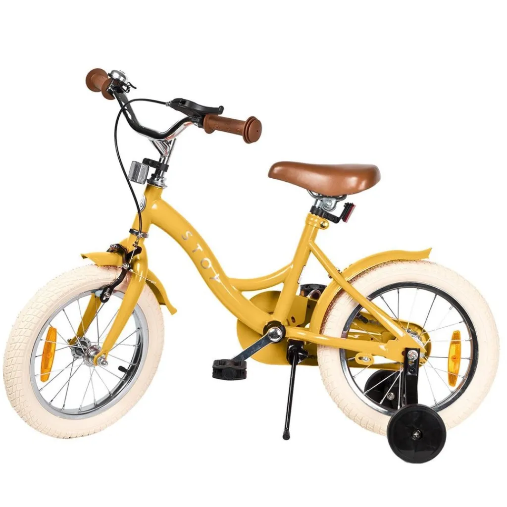 Outlet 14" Vintage Cykel Yellow Barn Barncyklar