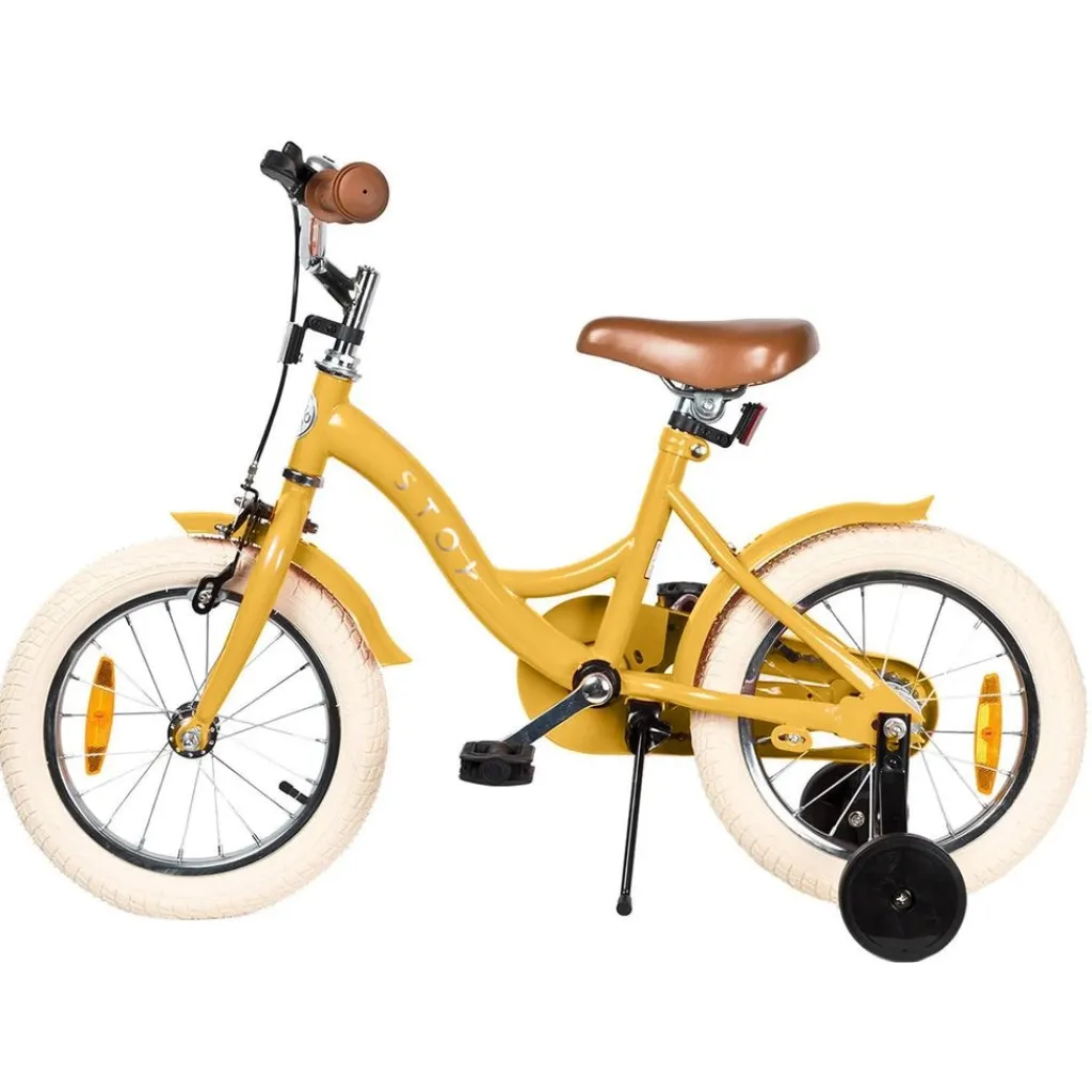Outlet 14" Vintage Cykel Yellow Barn Barncyklar