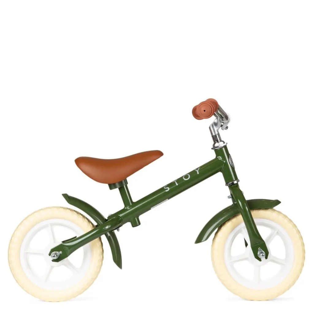 Best 10" Vintage Springcykel Army Green Barn Balanscyklar