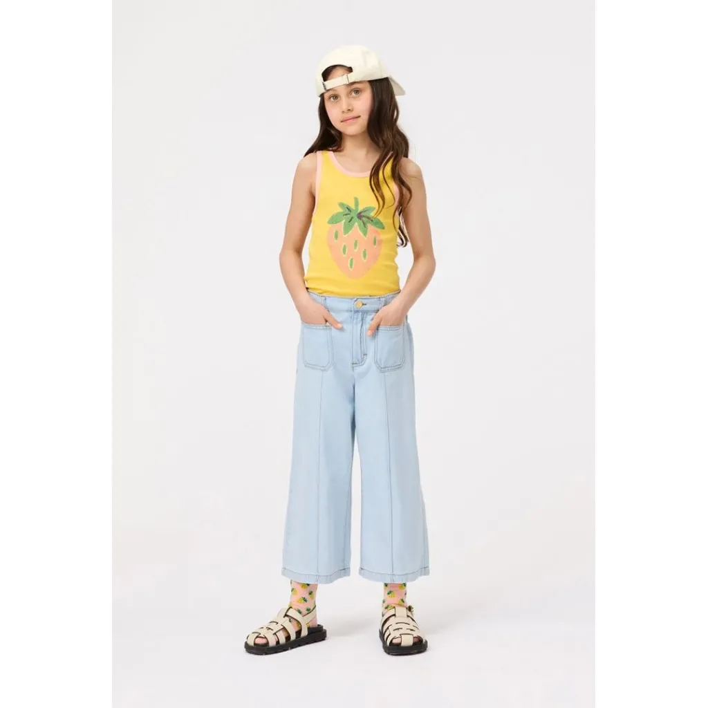 Adionella Woven Pants Bleached Drapy Barn Byxor & Shorts