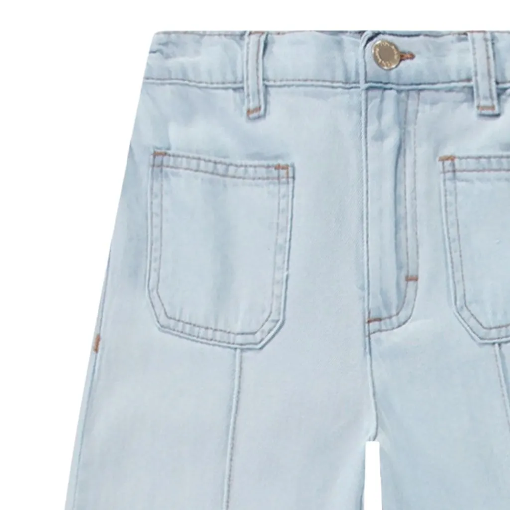 Adionella Woven Pants Bleached Drapy Barn Byxor & Shorts
