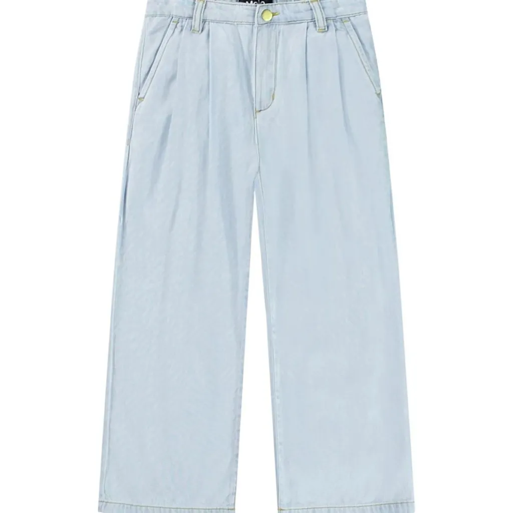 New Aeisha Woven Pants Bleached Drapy Barn Byxor & Shorts