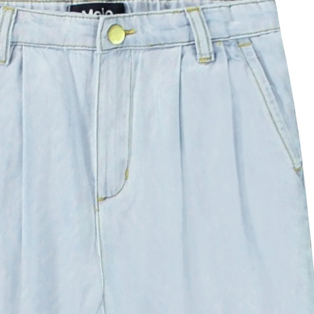 New Aeisha Woven Pants Bleached Drapy Barn Byxor & Shorts
