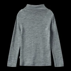Clearance Aksel Ull-T-shirt Med Polokrage Melange Grey Barn Tröjor & Toppar