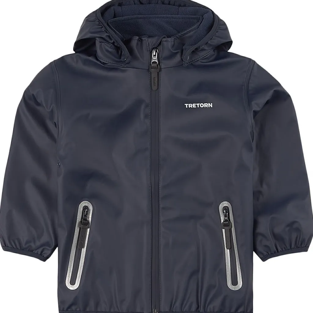 Clearance Aktiv Fleecefodrad Regnjacka Marinblå Jackor & Kappor