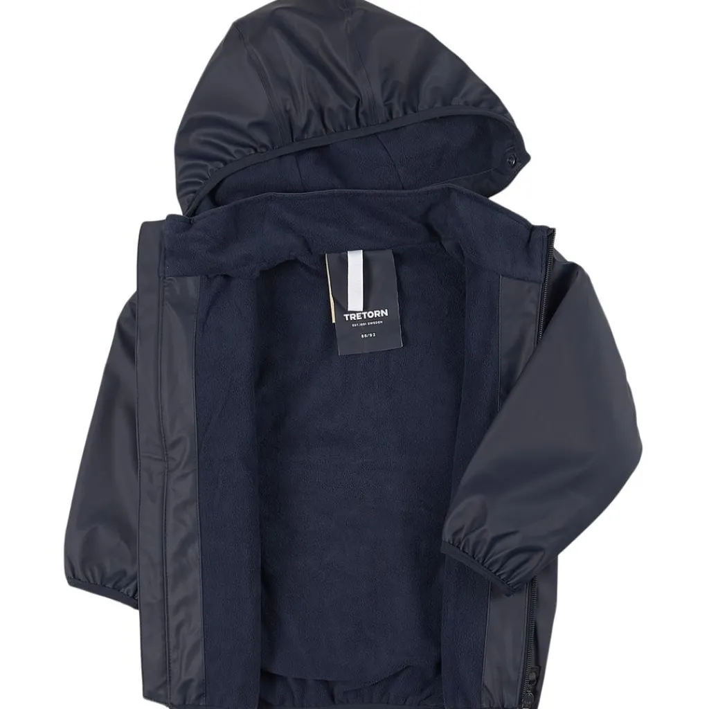 Clearance Aktiv Fleecefodrad Regnjacka Marinblå Jackor & Kappor