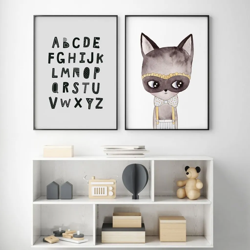 Alfabet Poster Barn Barnrumsaccessoarer