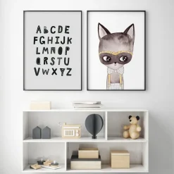 Alfabet Poster Barn Barnrumsaccessoarer