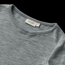 New Alfie Långärmad T-shirt I Ull Melange Grey Barn Tröjor & Toppar