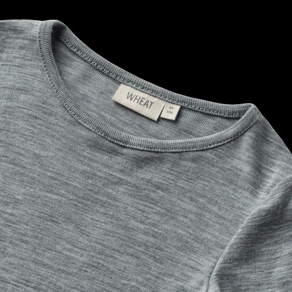 New Alfie Långärmad T-shirt I Ull Melange Grey Barn Tröjor & Toppar