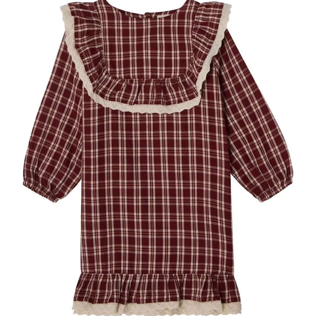 New Alice Christmas Check Flounce Dress i Red Barn Klänningar & Kjolar