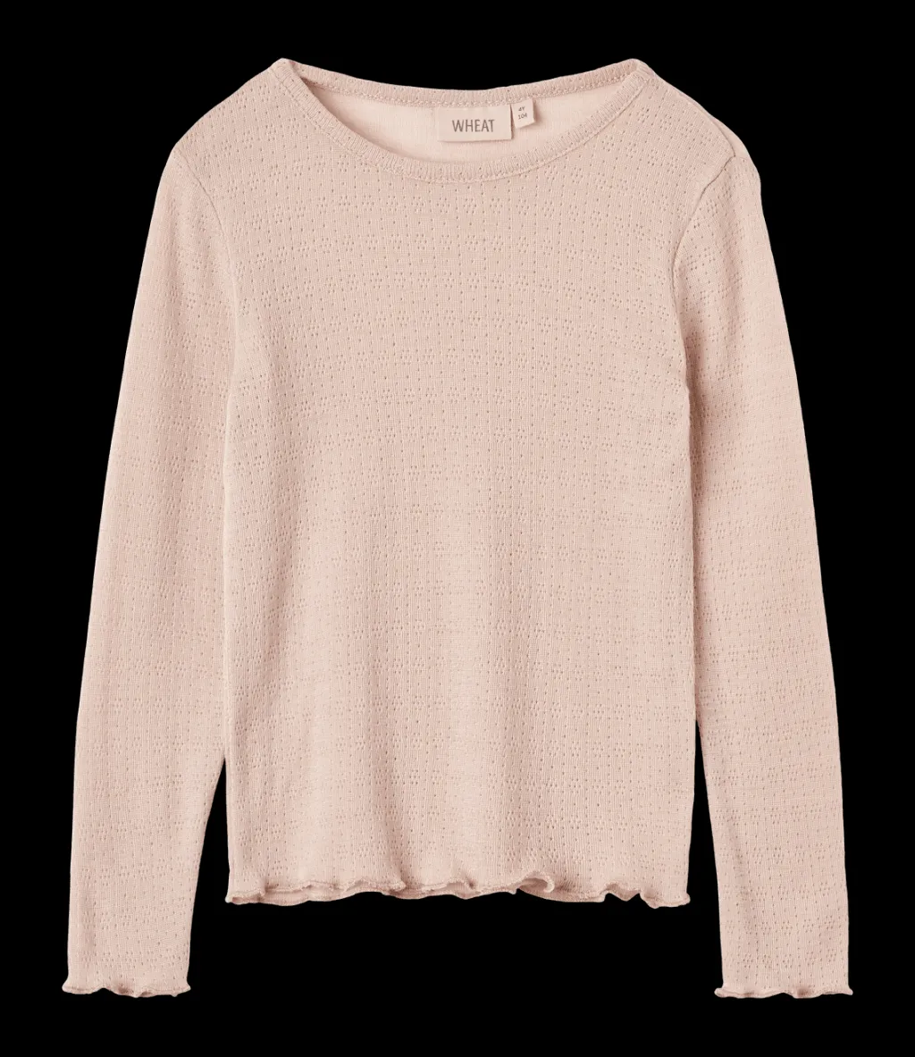 Alli Långärmad T-shirt I Ull Och Silke Pale Lilac Barn Tröjor & Toppar