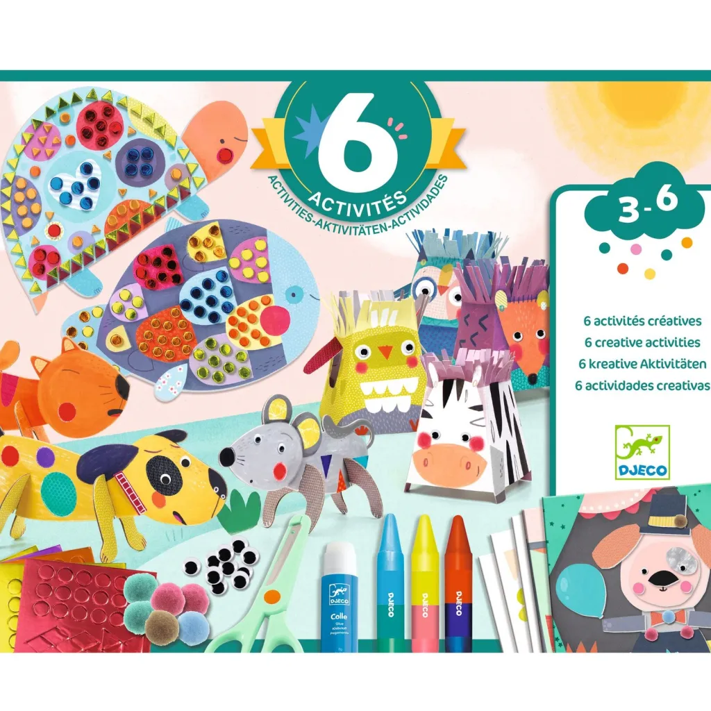 Outlet Animal Houses Pysselset Med 6 Aktiviteter Kreativitet