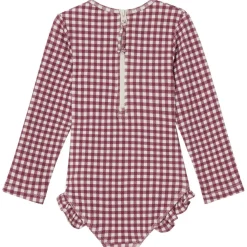 Outlet Antibes Rutig Baddräkt Aubergine Barn Uv-Kläder & Badkläder