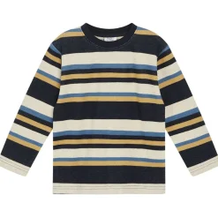 Outlet Anton Randig Långärmad T-shirt Marinblå Barn Tröjor & Toppar