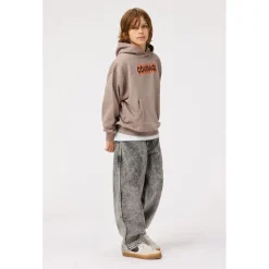 New Aska Woven Pants Grey Stonewash Barn Byxor & Shorts