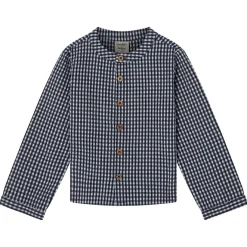 Discount August LS Skjorta Seersucker Navy Check Barn Tröjor & Toppar