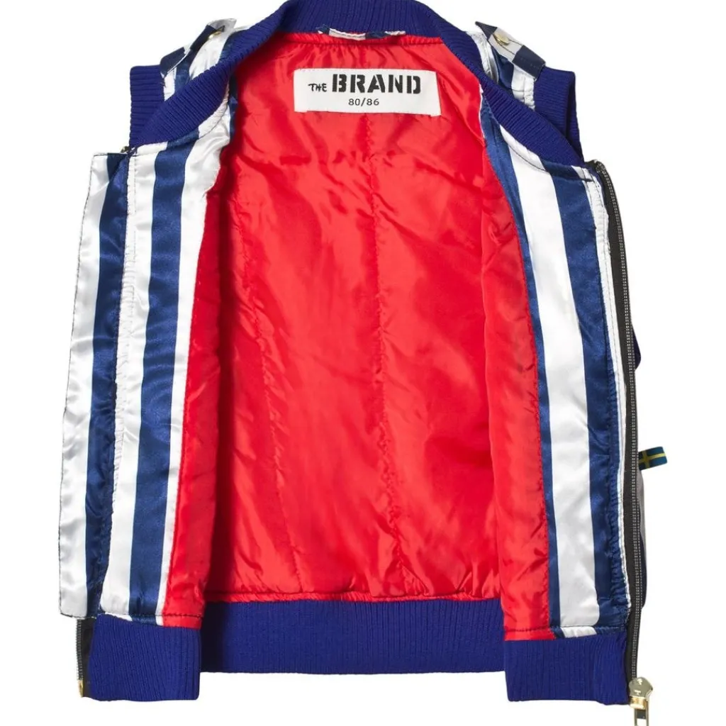 New B Vest Blue/White Stripe Jackor & Kappor