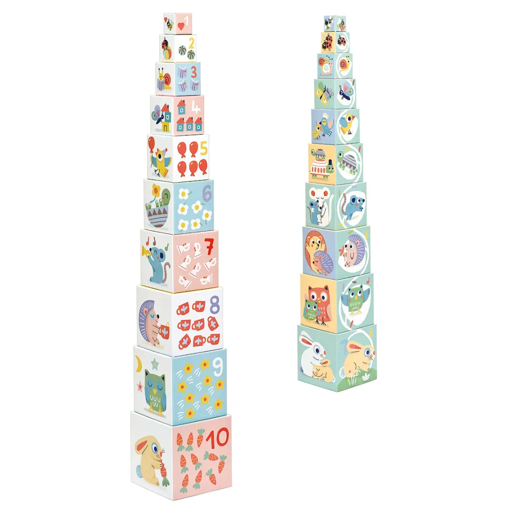Clearance Baby Bloki Stapling Av Block Babyleksaker