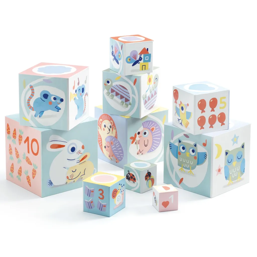 Clearance Baby Bloki Stapling Av Block Babyleksaker