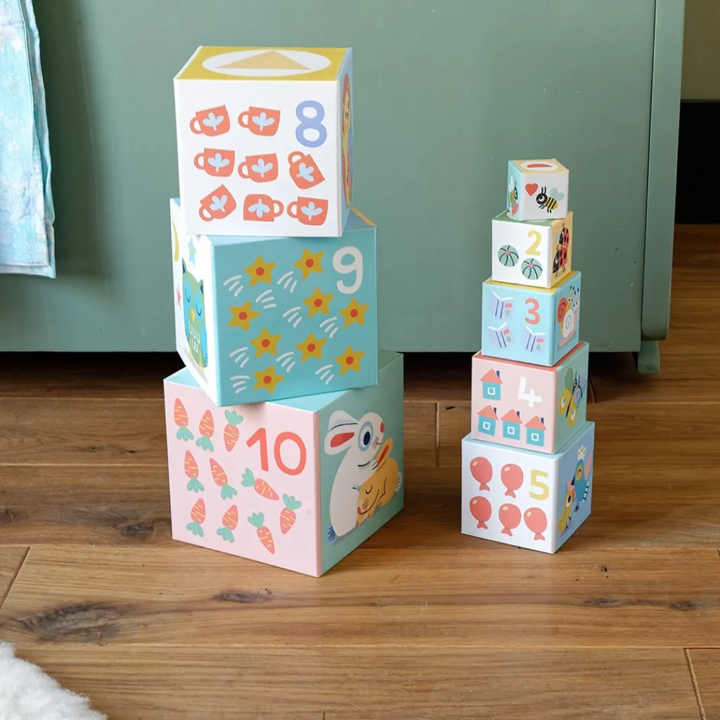 Clearance Baby Bloki Stapling Av Block Babyleksaker