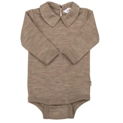 Best Baby I Ull Body Med Krage Beige Melange Barn Bodys & Bodysuits