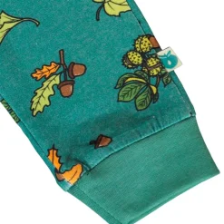 Discount Baby leggings with Fall leaves Petroleum Green Barn Byxor & Shorts