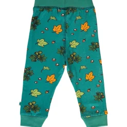 Discount Baby leggings with Fall leaves Petroleum Green Barn Byxor & Shorts