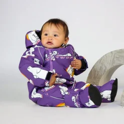 Best Babyoverall Polar Bears Purple Heart Overaller