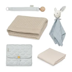 Online Babyshower Presentkorg Classic Stripes Blue Barn Outfits & Gåvoset