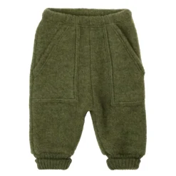 New Baggy Byxor I Mjuk Ull Dark Olive Barn Byxor & Shorts