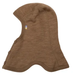 Sale Balaklava I Ull Med Knappar Warm Brown Barn Accessoarer