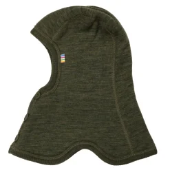 New Balaklava I Ull Med Knappar Moss Green Barn Accessoarer