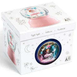 New Ballerina Snöglob Med Nattlampa Pink Barn Barnrumsaccessoarer