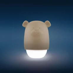 Clearance Benny The Bear Nattlampa Taupe Belysning