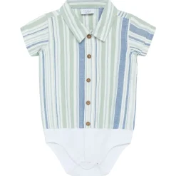 Discount Birge Randig Skjort-baby Body Jade Green Barn Bodys & Bodysuits