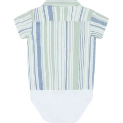 Discount Birge Randig Skjort-baby Body Jade Green Barn Bodys & Bodysuits