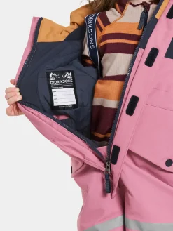 New Bjärven Kids 4 Vinter Totalt Heather Pink Overaller