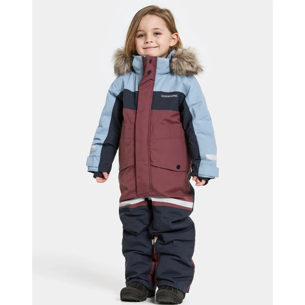 Bjärven Kids 4 Vinter Totalt Anemon Red Overaller