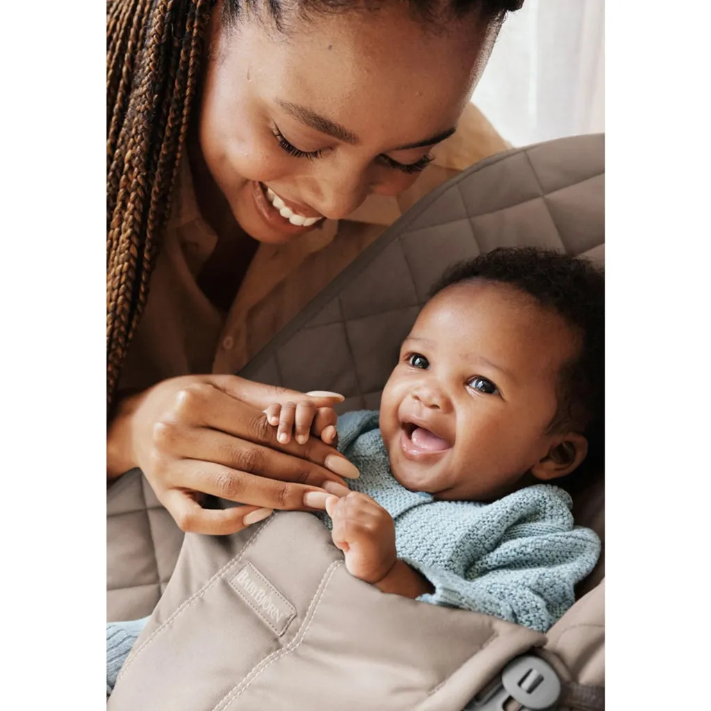 New Bliss Bouncer Vävd Sand Grey Babysitter & Gungor