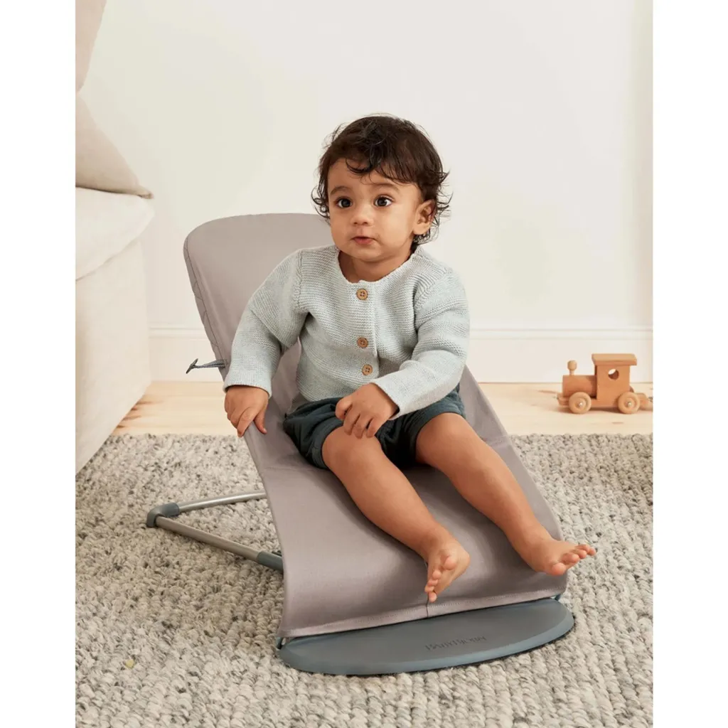 New Bliss Bouncer Vävd Sand Grey Babysitter & Gungor
