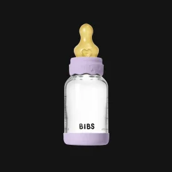 New Boheme Glasflaska För Barn 120 Ml Violet Sky Nappflaskor & Hakklappar