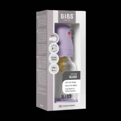 New Boheme Glasflaska För Barn 120 Ml Violet Sky Nappflaskor & Hakklappar