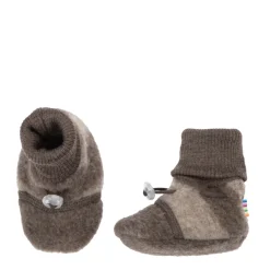 Outlet Booties I Mjuk Ull Brown Barn Babyskor