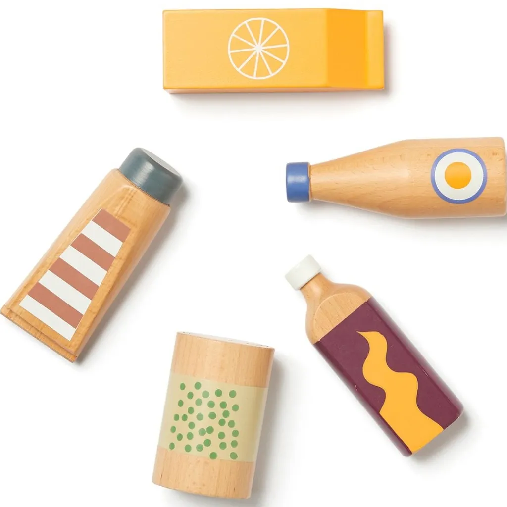 Discount Bottle and can set KID'S HUB Leksaksmat Beige Låtsaslek & Rollek