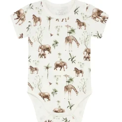 New Bue Mönstrad Baby Body Elfenbensvit Barn Bodys & Bodysuits